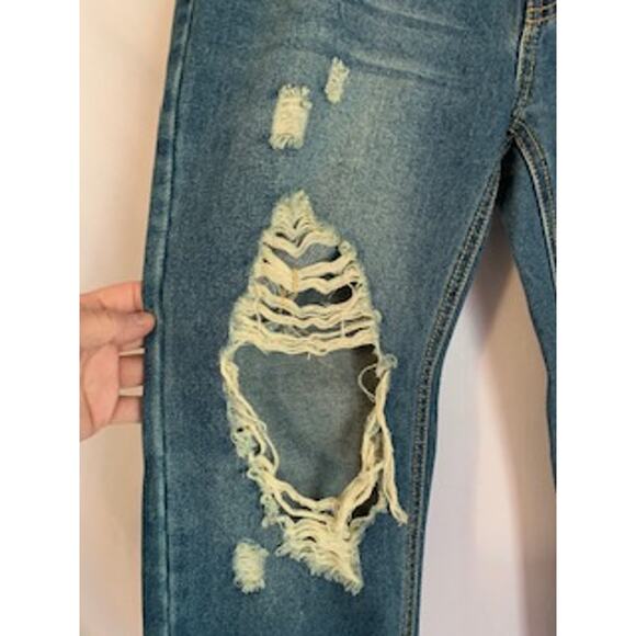 Uniq By Litz NWT Women's Size 27 Destroyed Jean Medium Wash - Picture 3 of 6